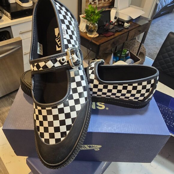 Vans Premium Mary Jane LX Leather Creep Checkerboard Sneakers Womens SZ 7 NEW - Picture 3 of 14